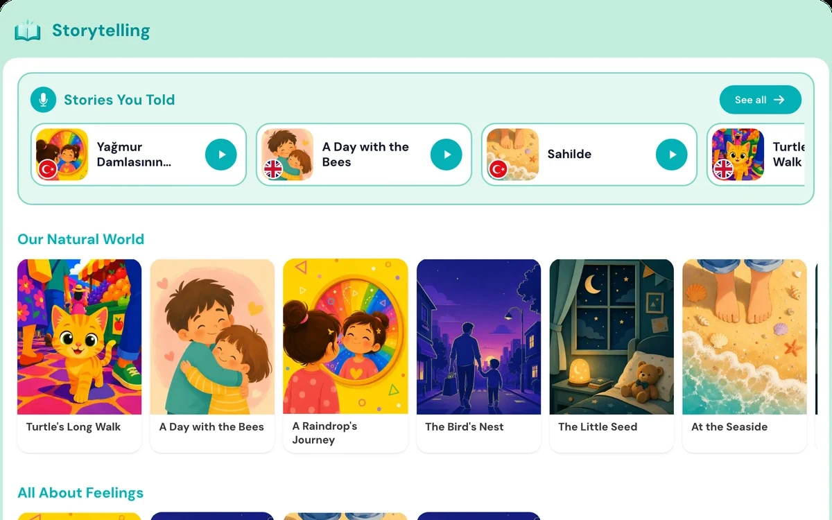 The Fedu storytelling library of picture stories